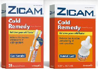 Гомеопатические средства от простуды Zicam. Изображение с сайта zicam.com